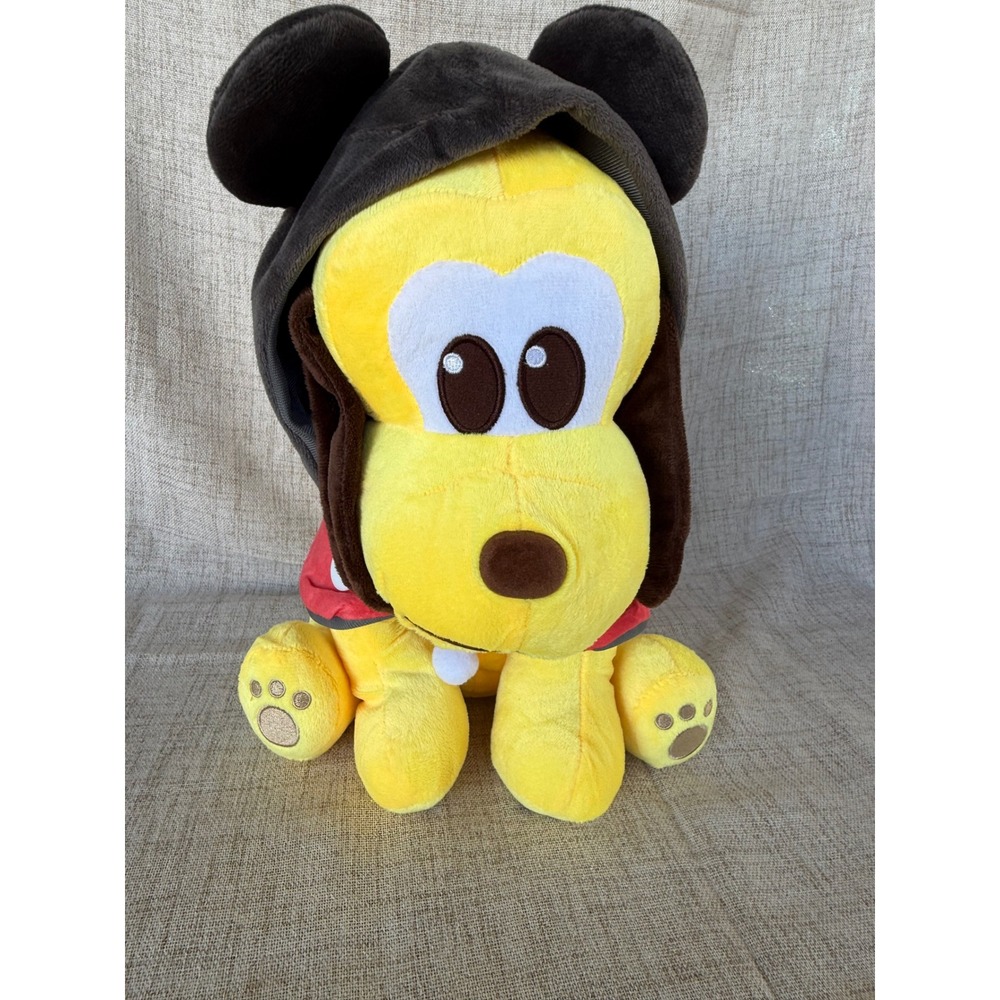 Disney Pluto Plush Toy Unisex Large Yellow New Mickey Mouse Hood Cape SS-038